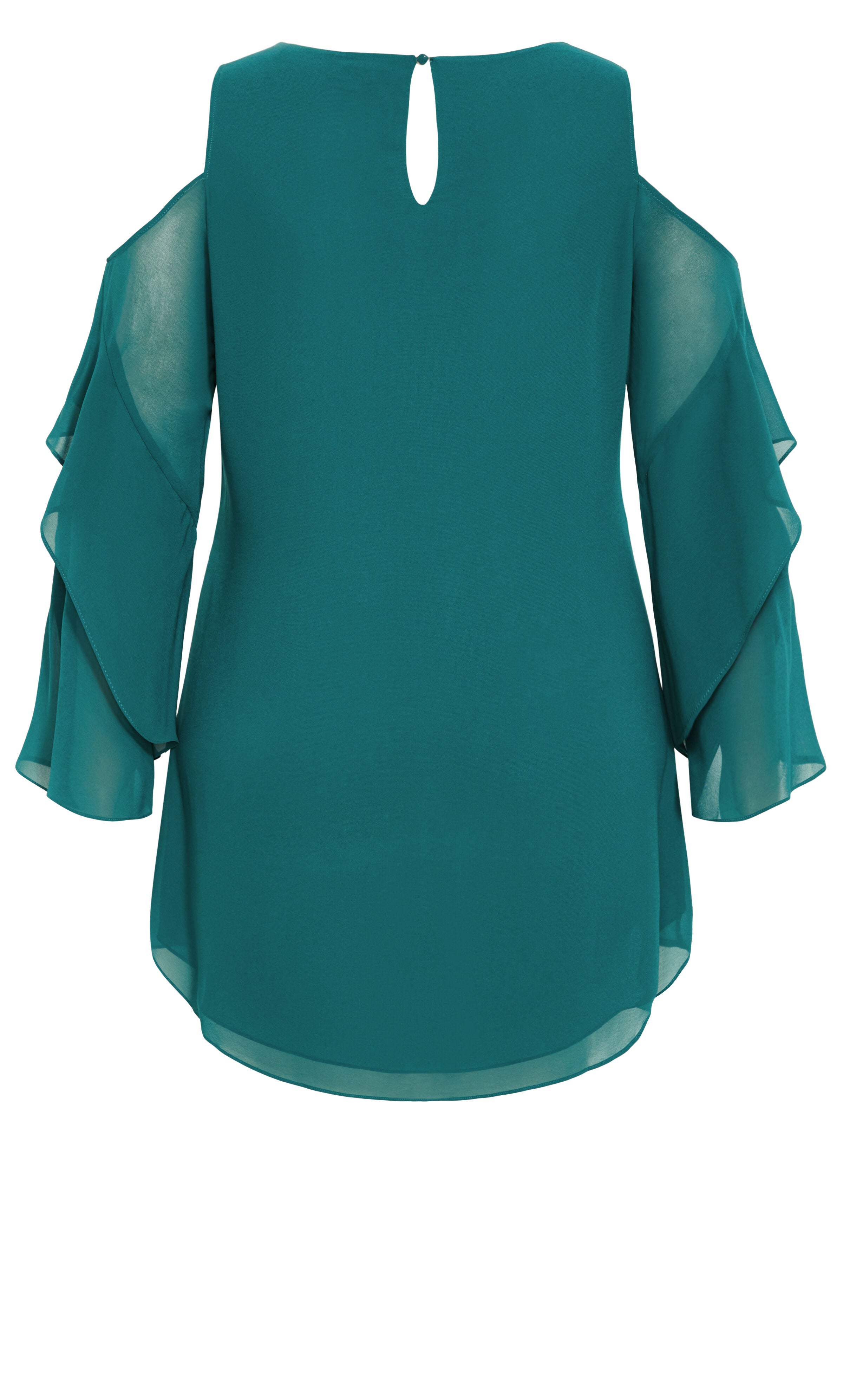 Hi Lo Cold Shoulder Top - alpine, ALPINE, alternate image number 4