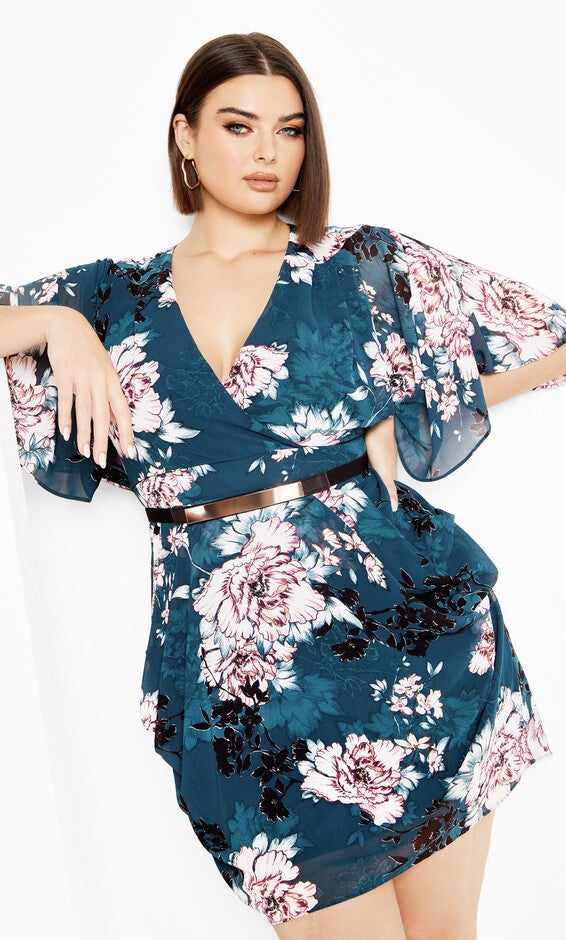 Jade Blossom Dress - jade, GREEN, alternate image number 4