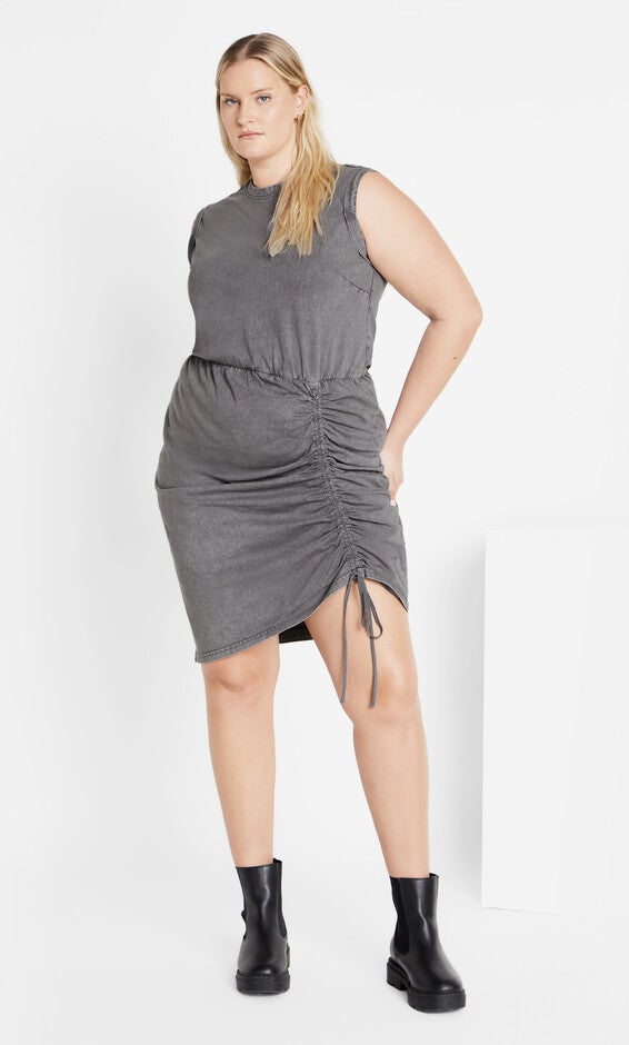 Ivy Wash Dress - steel wash, GRAY, alternate image number 3