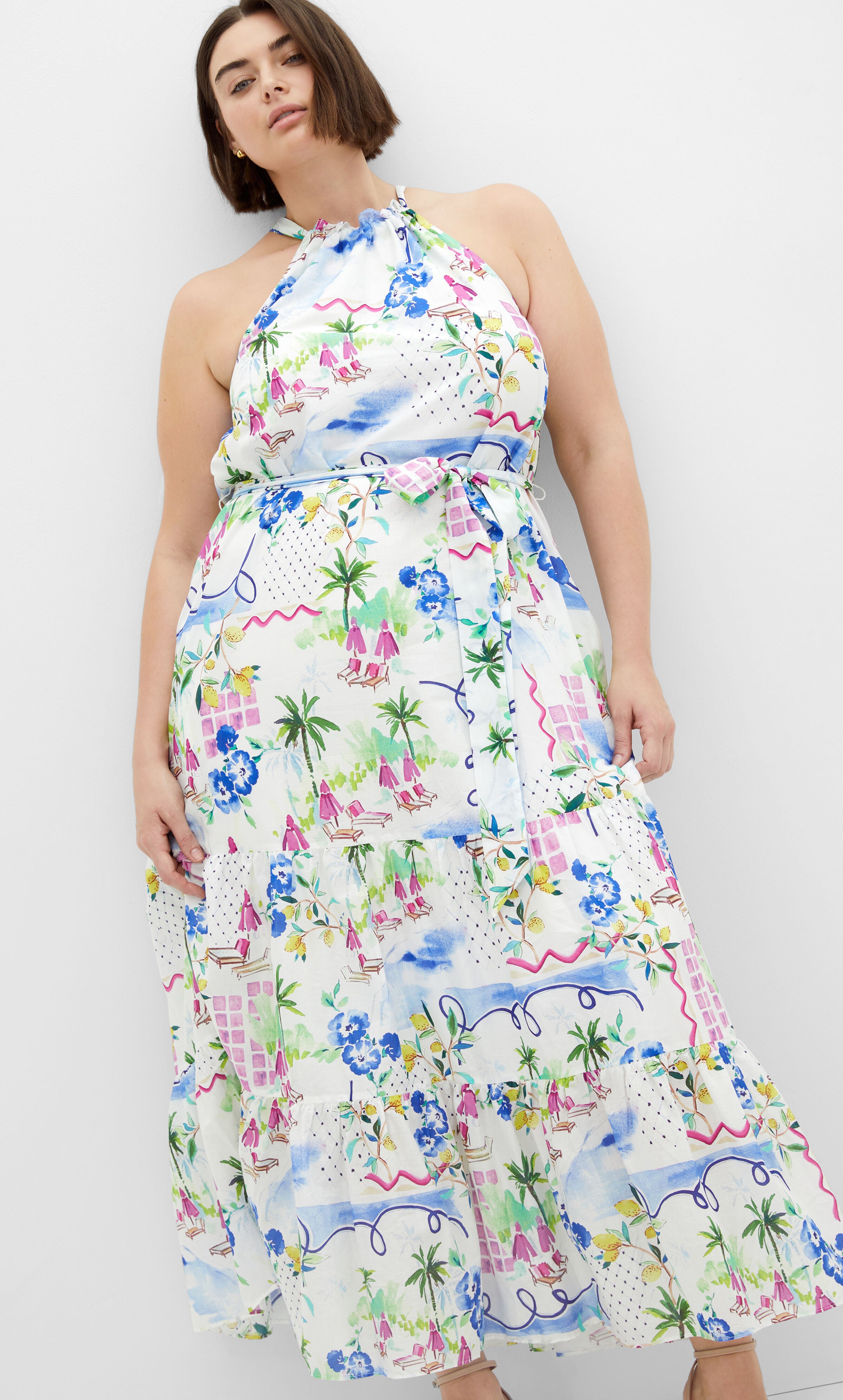 Island Breeze Maxi Dress - print, WHITE, alternate image number 2