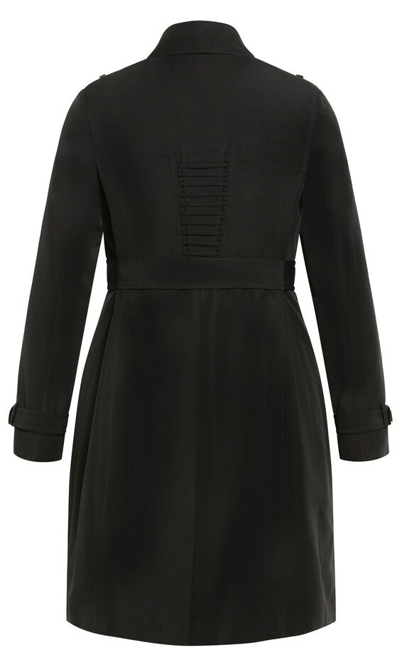 Classic Corset Trench - black, BLACK, alternate image number null