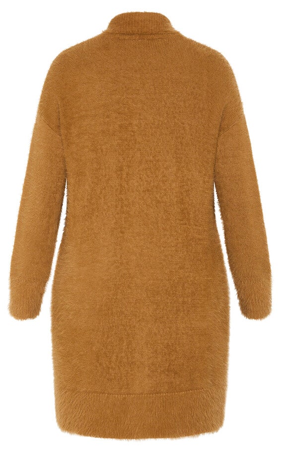 Fluffy Cardigan - caramel, BROWN, alternate image number null