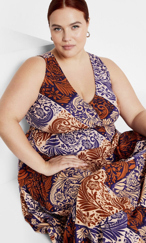 Amara Print Maxi Dress - navy, NAXOS, hi-res image number 0