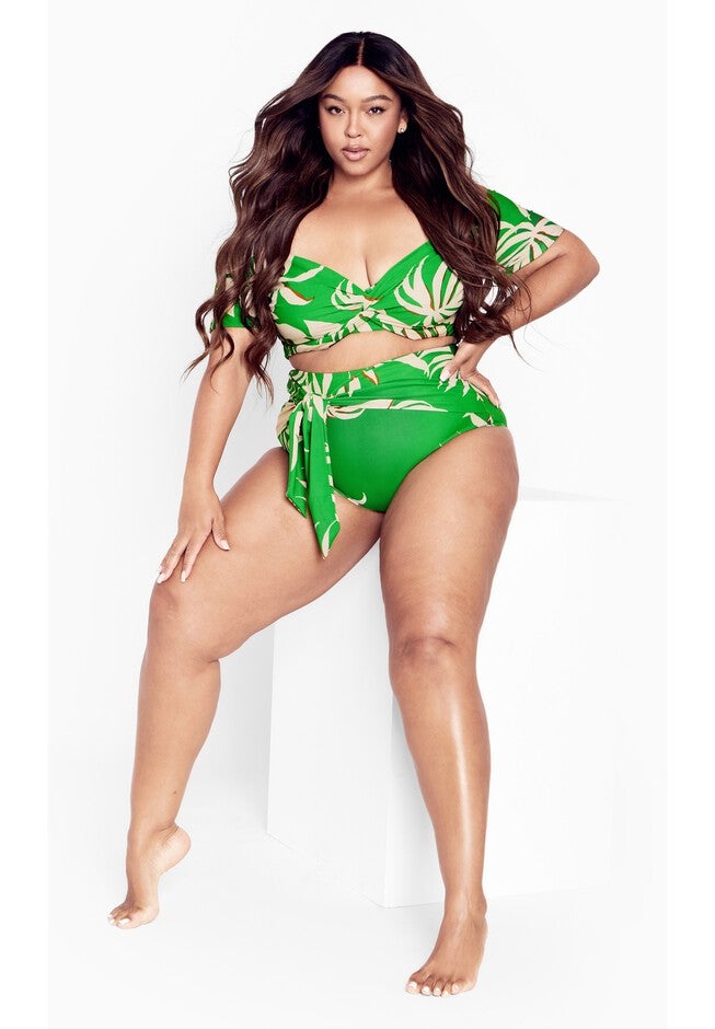 Ingrid Underwire Print Bikini Top - jade, GREEN, on-hover image number null