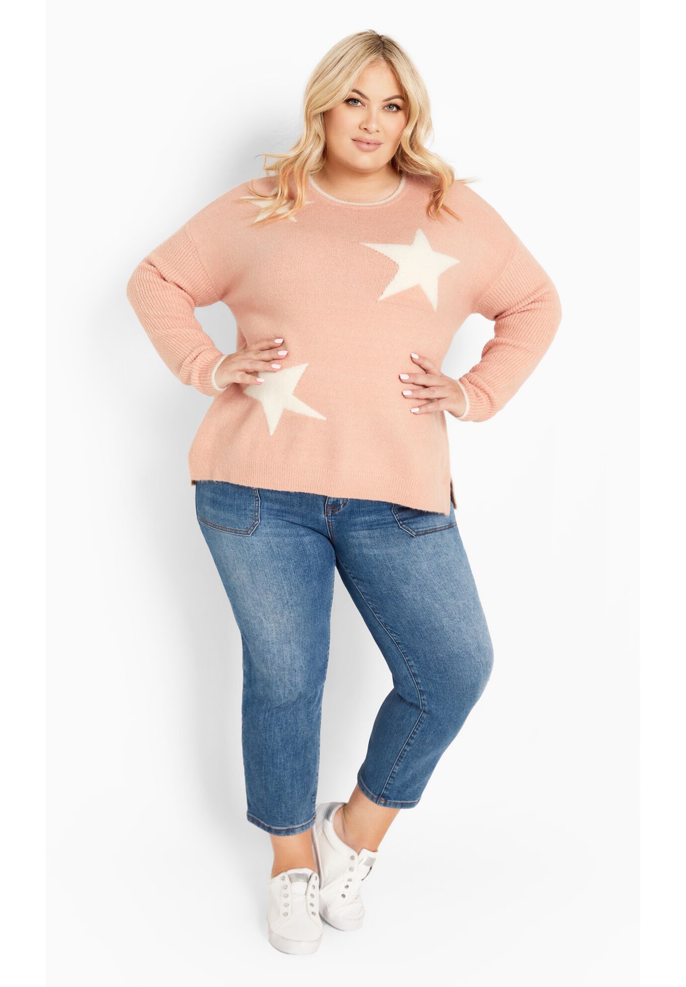 Miley Star Sweater, PINK, alternate image number 2