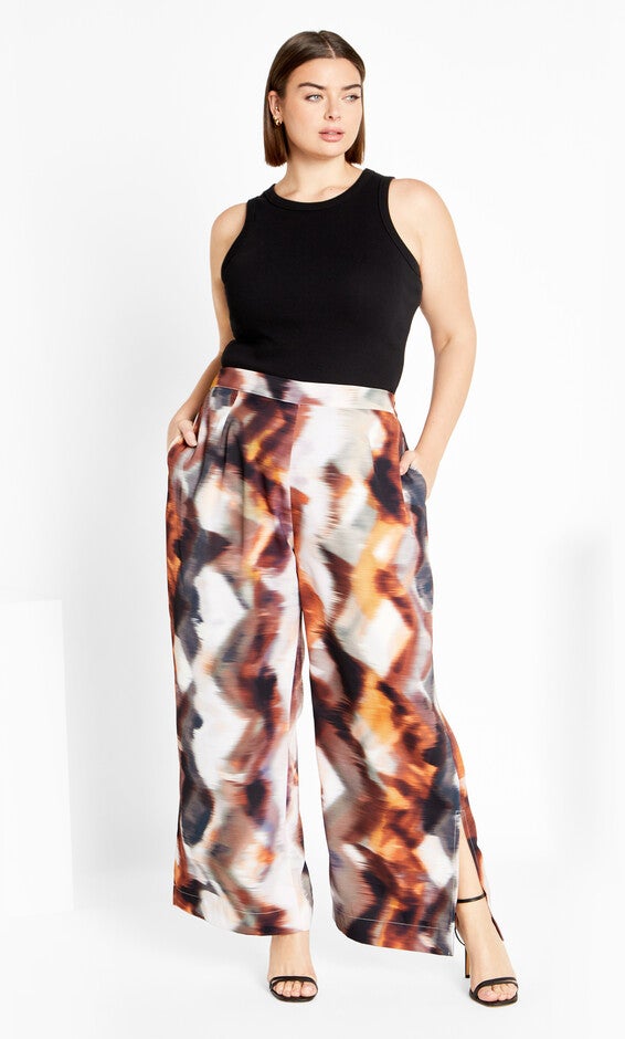 Miranda Print Pant - burnt orange, MINERALS, alternate image number 4