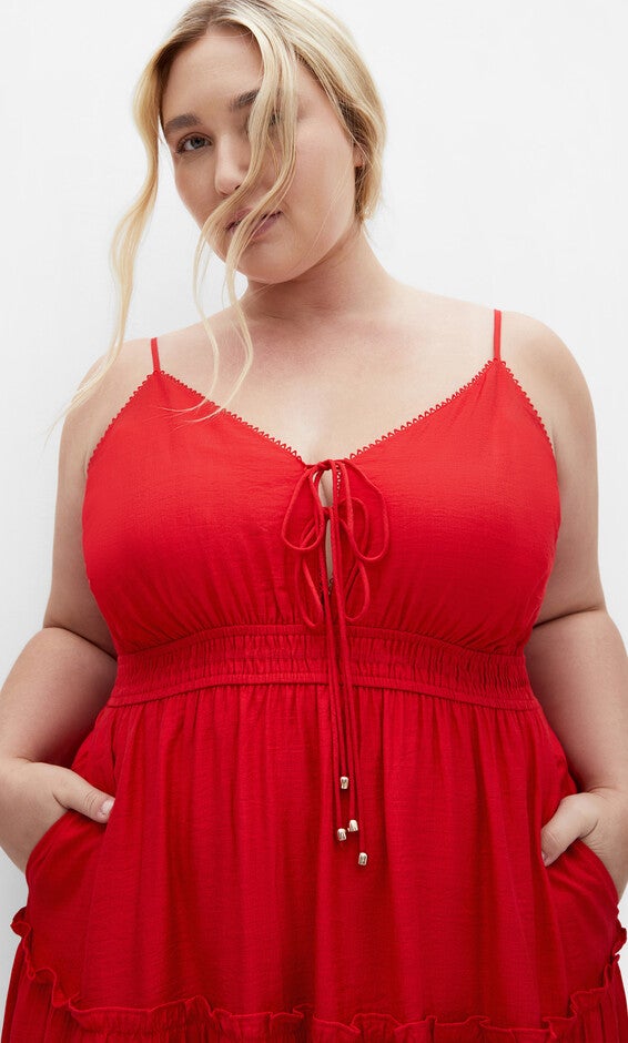 Aiza Maxi Dress - cherry, RED, alternate image number null