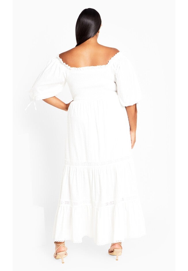 Love Shirred Dress - ivory, WHITE, alternate image number null