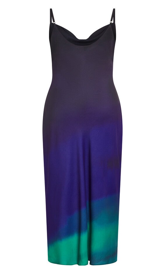Ombre Cowl Dress - peacock, HYPNOTISE, alternate image number 4
