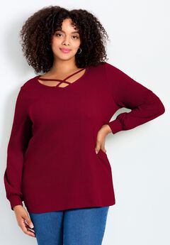 V-Neck Criss-Cross Top