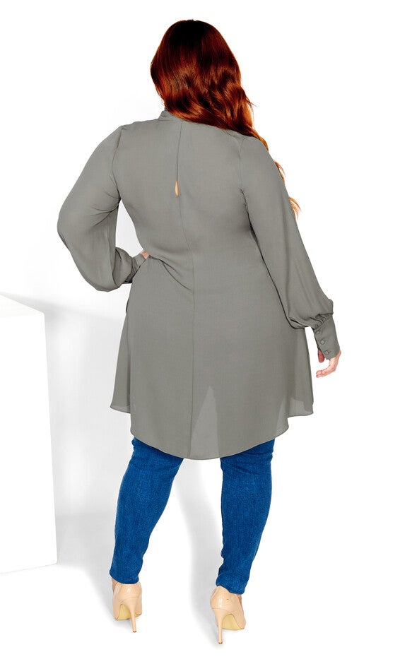 Neck Tie Tunic - fern, FERN, alternate image number 3