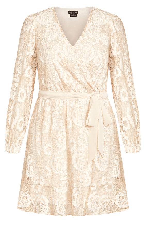Lace Fly Away Dress - beige, BEIGE/IVORY, alternate image number null