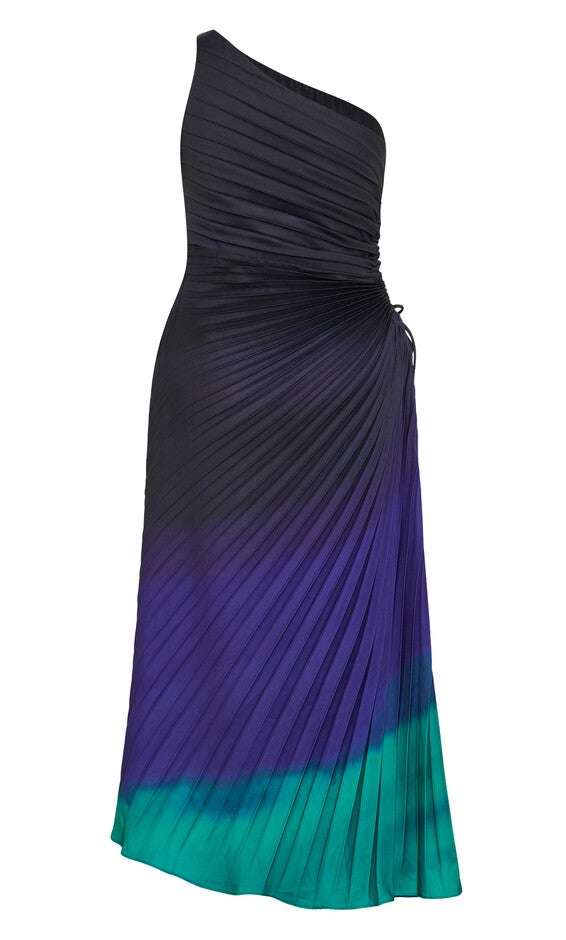 Aliza Print Maxi Dress - peacock, BLACK, alternate image number 4
