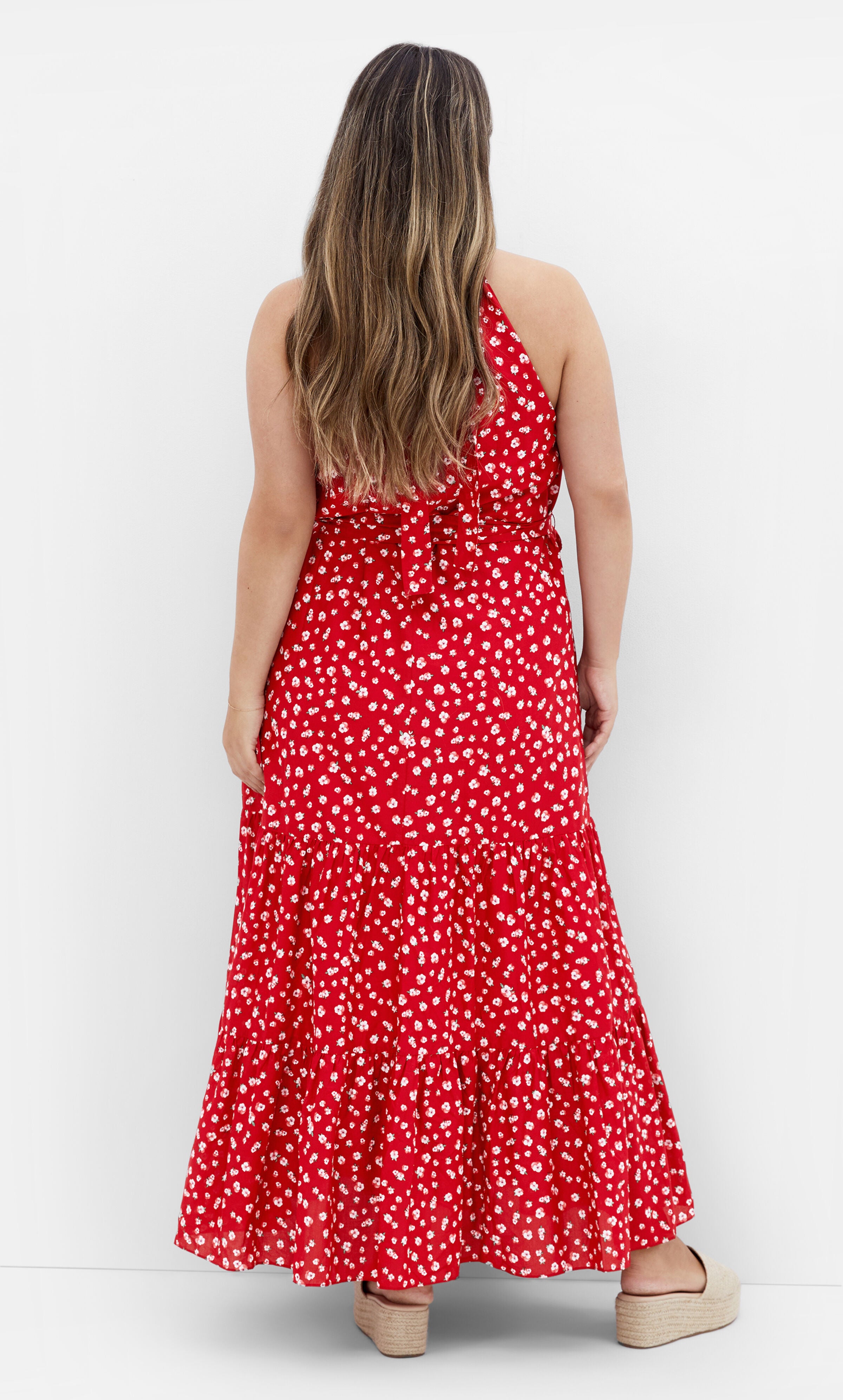 Kiana Print Maxi Dress, RED, alternate image number 2