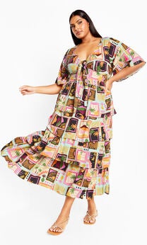 Ana Tie Dress - beige