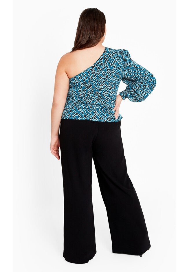 Eva One Shoulder Print Top, NOUVEAU, alternate image number null