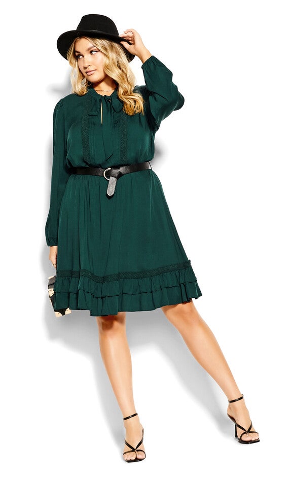 Precious Tie Dress - jade, GREEN, hi-res image number null