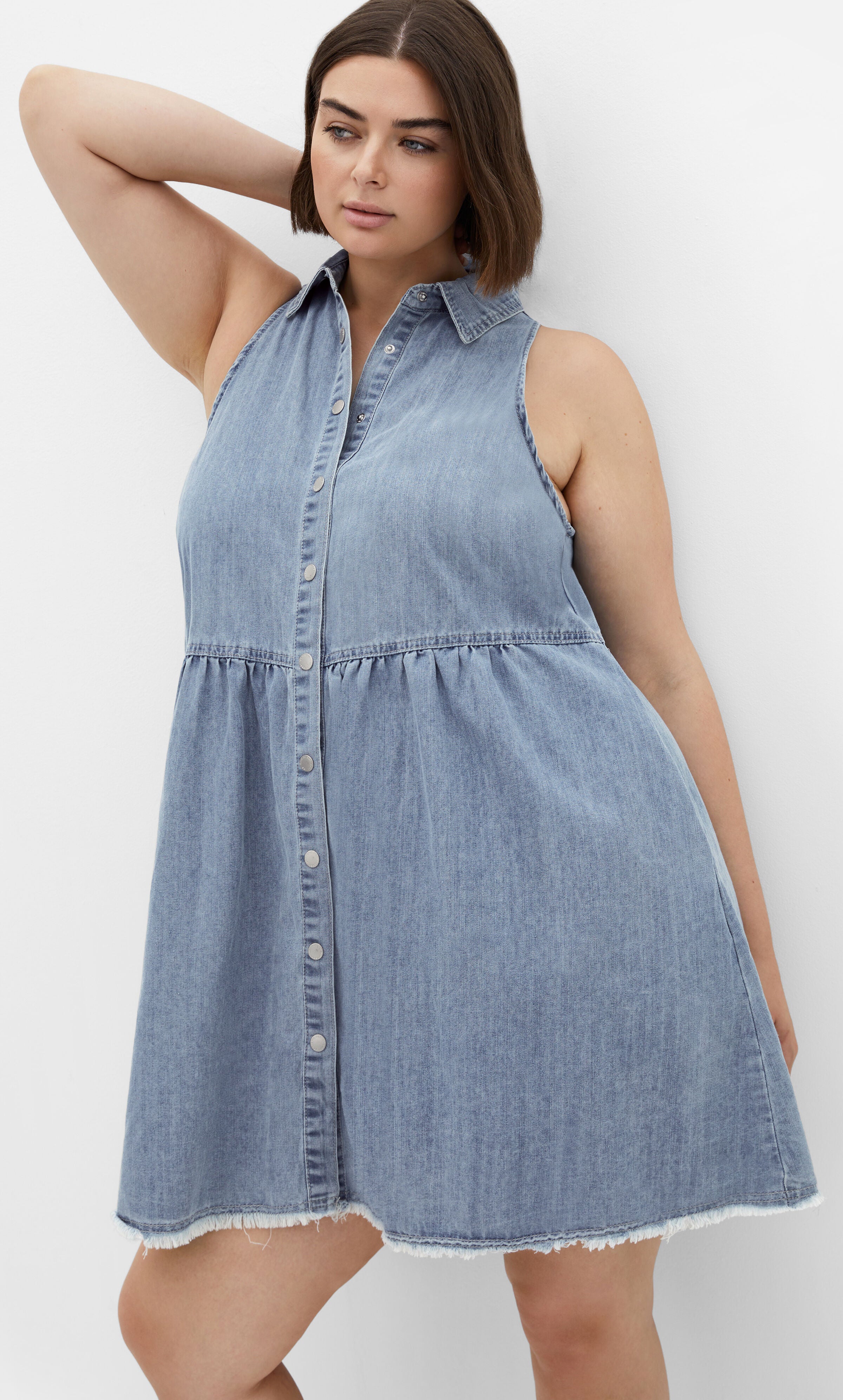 Dulce Sleeveless Dress - light denim, DENIM, alternate image number 2