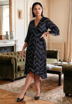 Charlotte Wrap Ruffle Dress