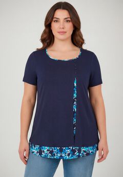 Short Sleeve Layered Tunic
