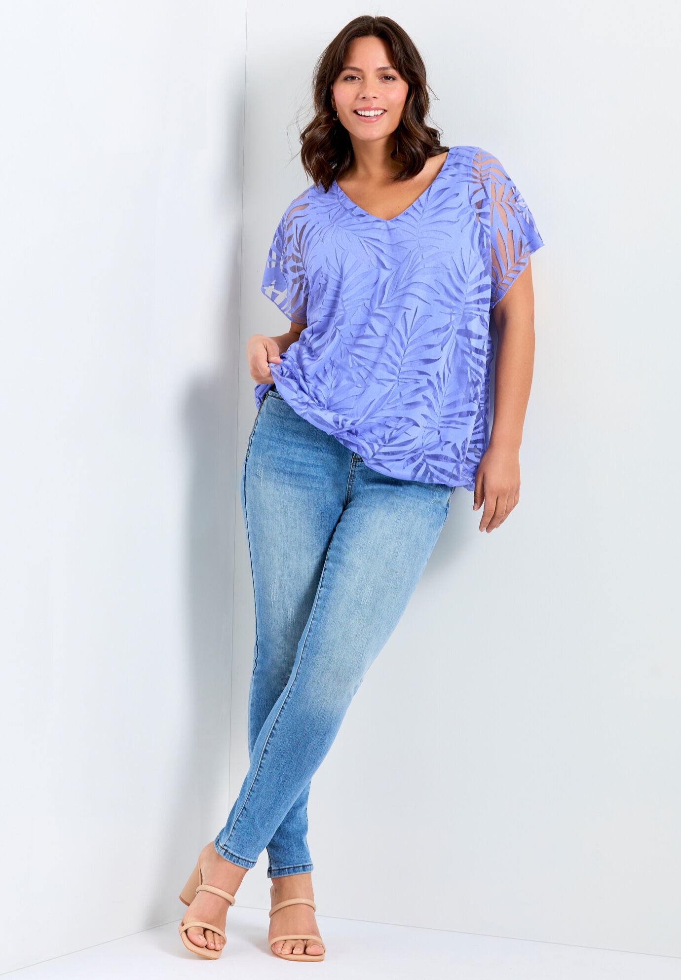 Elora Burnout Top, LILAC, alternate image number 3