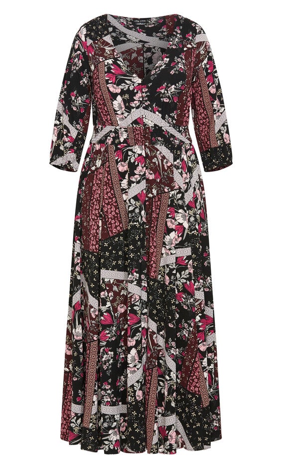 Piper Maxi Dress - black, PERFECT BLOOM PATCH, alternate image number null
