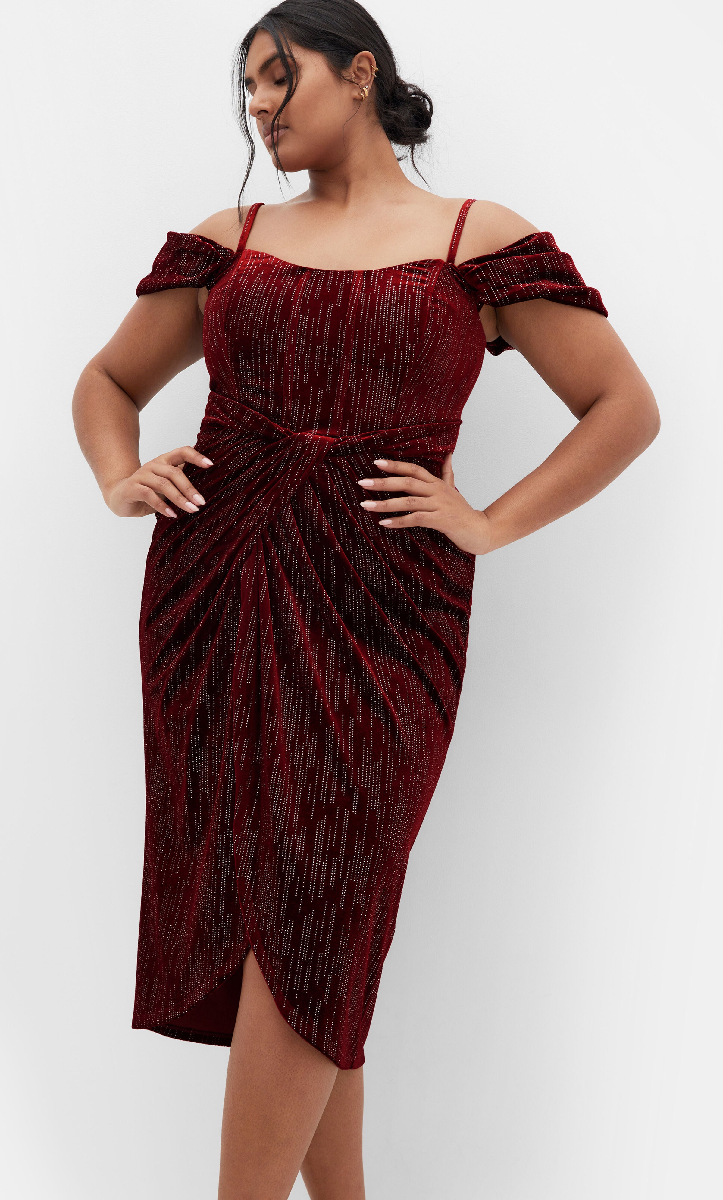 Jayla Dress - berry, RED, alternate image number 1