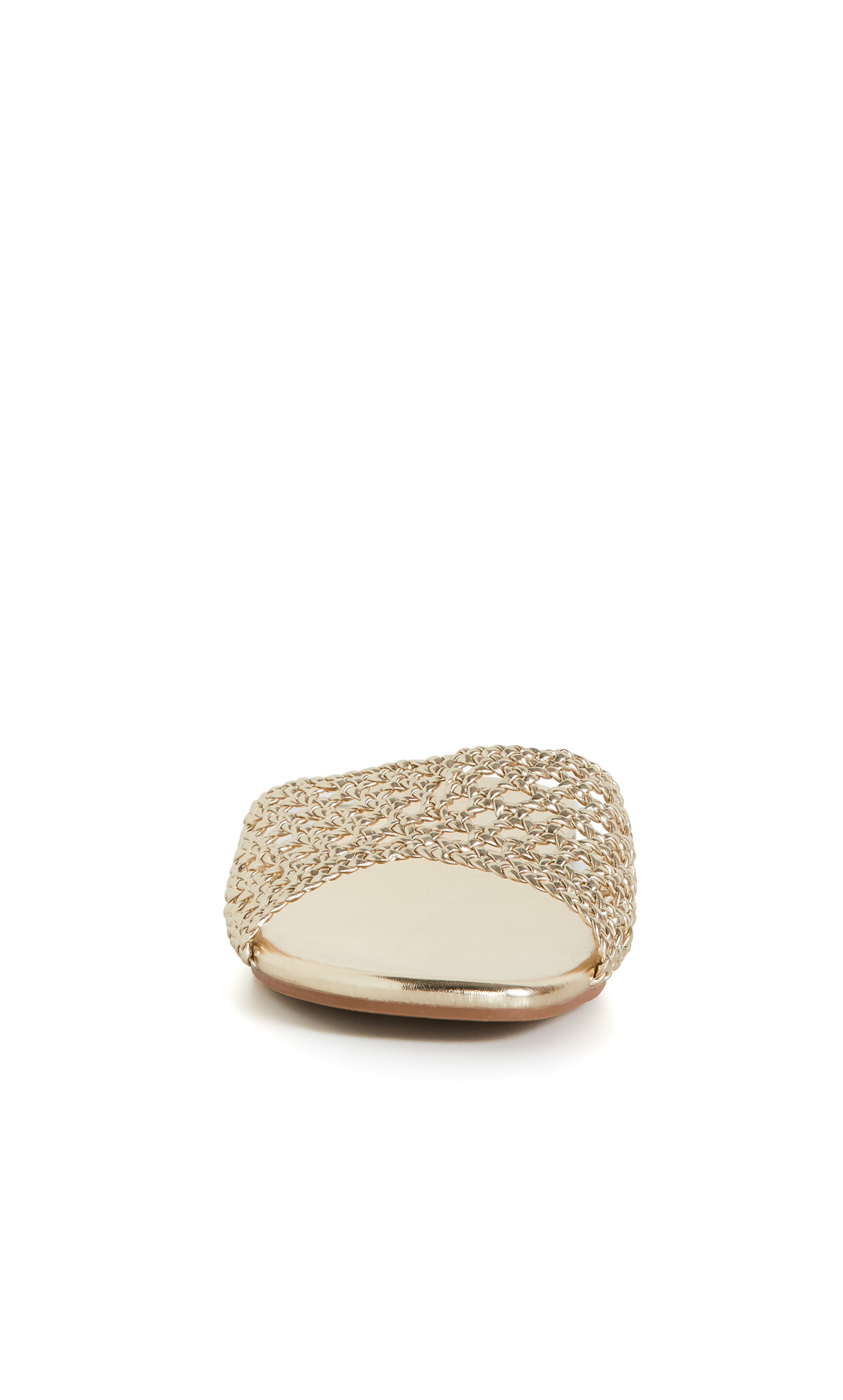 WIDE FIT Weave Flat Slide - gold, YELLOW, alternate image number 4