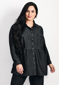 Denim Tiered Shirt