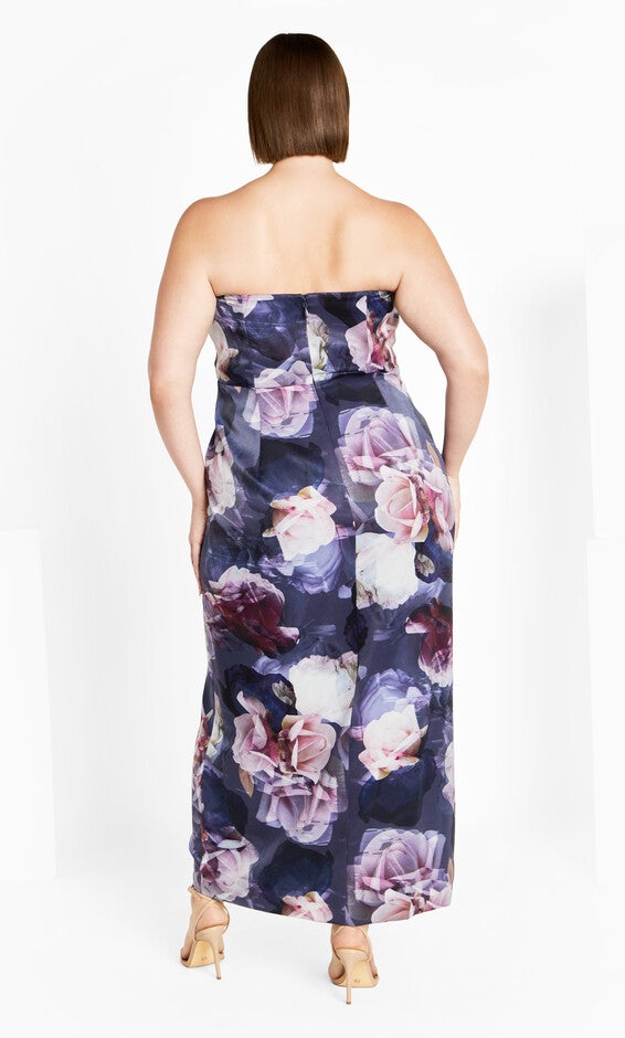 Kamari Print Maxi Dress - purple, BLUE, alternate image number 2