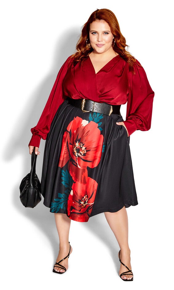 Abigail Skirt - red, BLACK, hi-res image number null