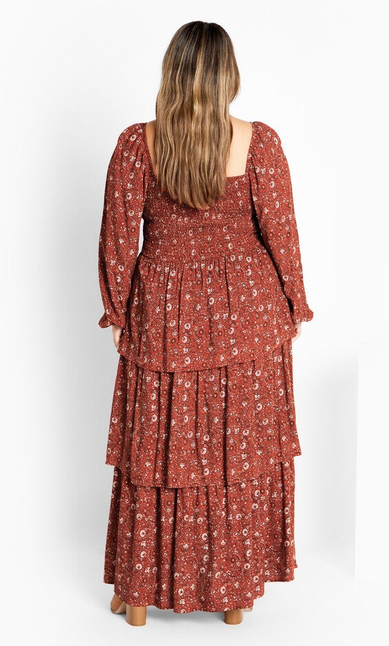 Dahlia Tiered Maxi Dress - spice, ORANGE, alternate image number 2