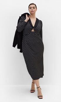 Enya Border Dress - ivory