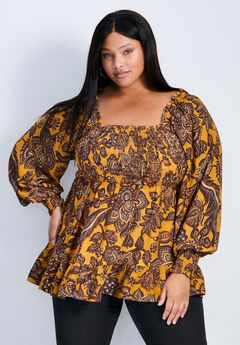 Felicity Shirred Bodice Blouse
