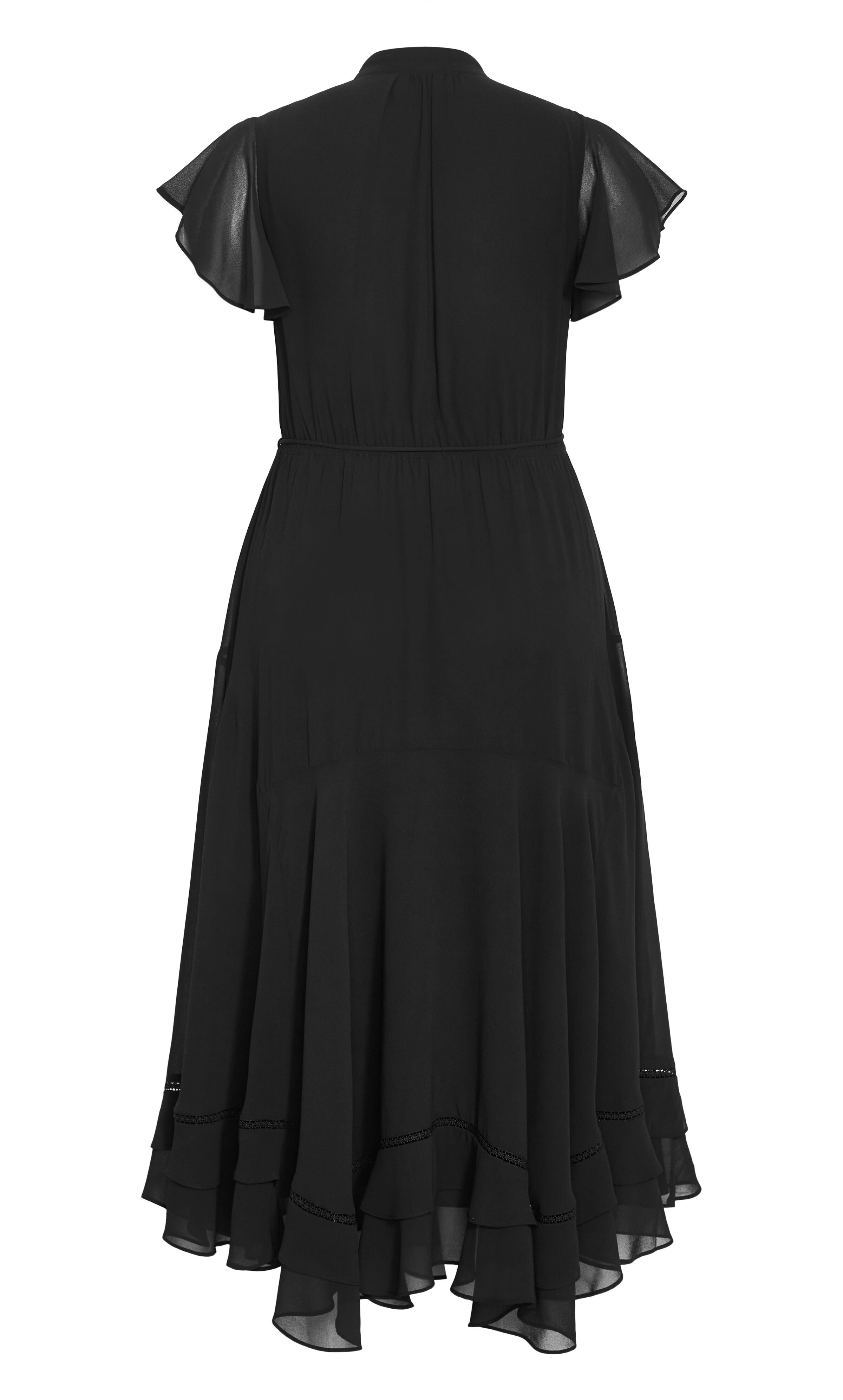 Yasmine Short Sleeve Maxi Dress - black, BLACK, alternate image number 6