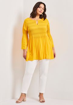 Keyhole Bell Sleeve Tunic