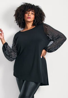 Glitz Embellished Sleeve Tunic