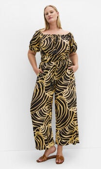 Erica Swirl Jumpsuit - black