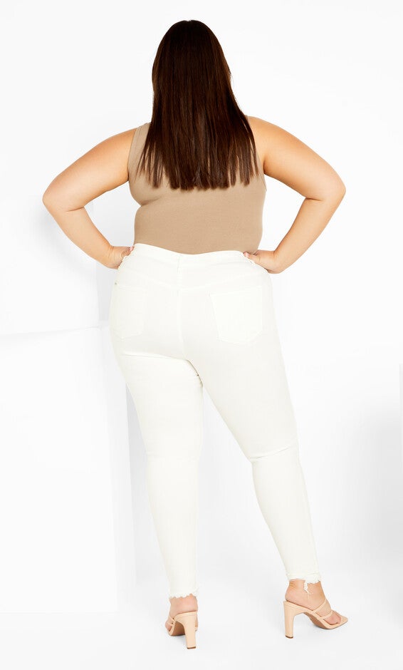 Asha Wild Rose Jean - ivory, WHITE, alternate image number null