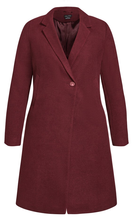 Effortless Chic Coat - oxblood, RED, alternate image number null