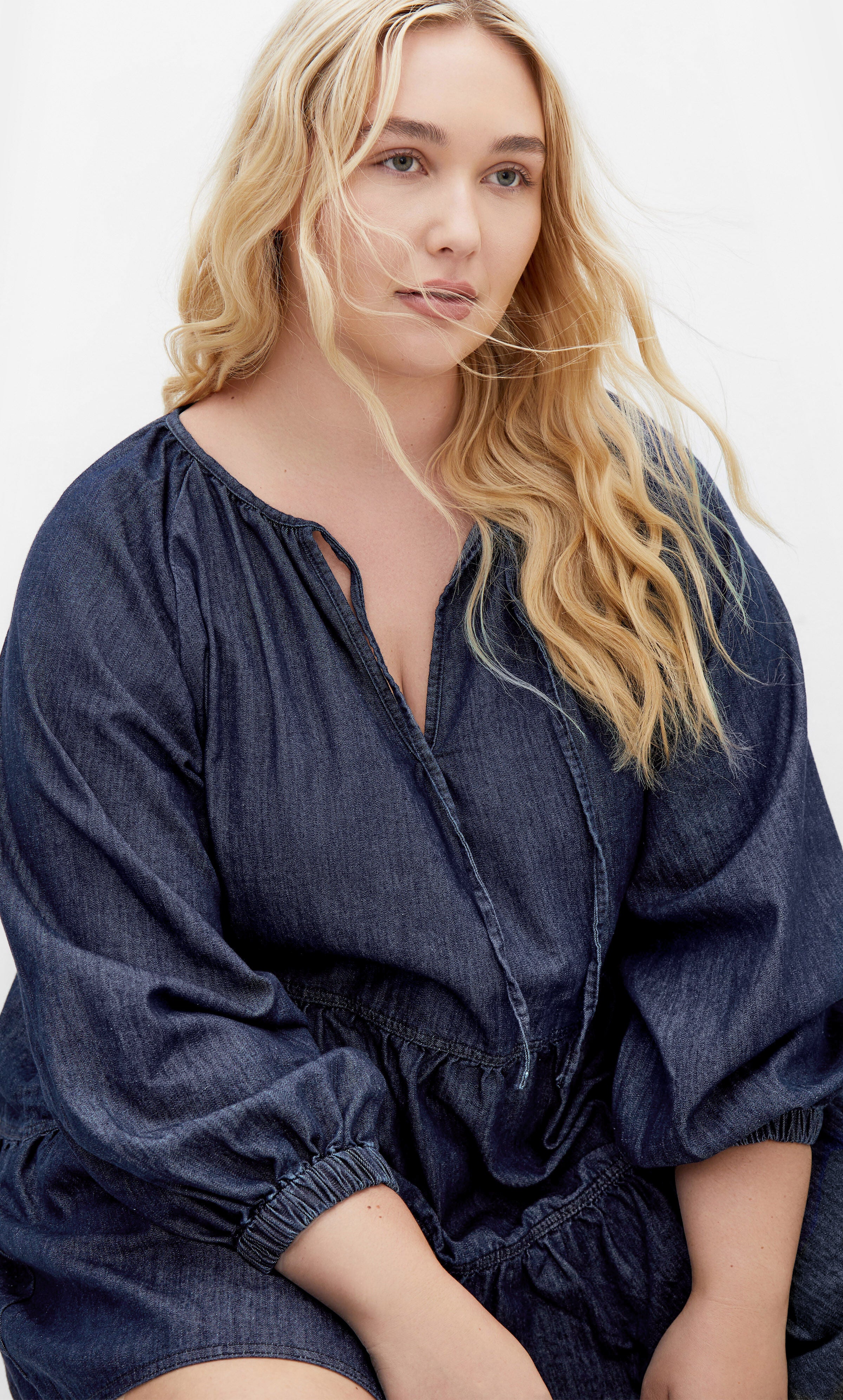 Mina Dress - dark denim, BLUE, alternate image number 4