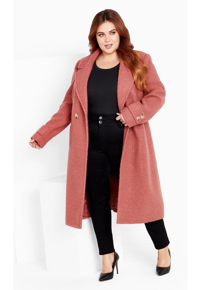 Ella Coat - cinnamon, BROWN, on-hover image number null