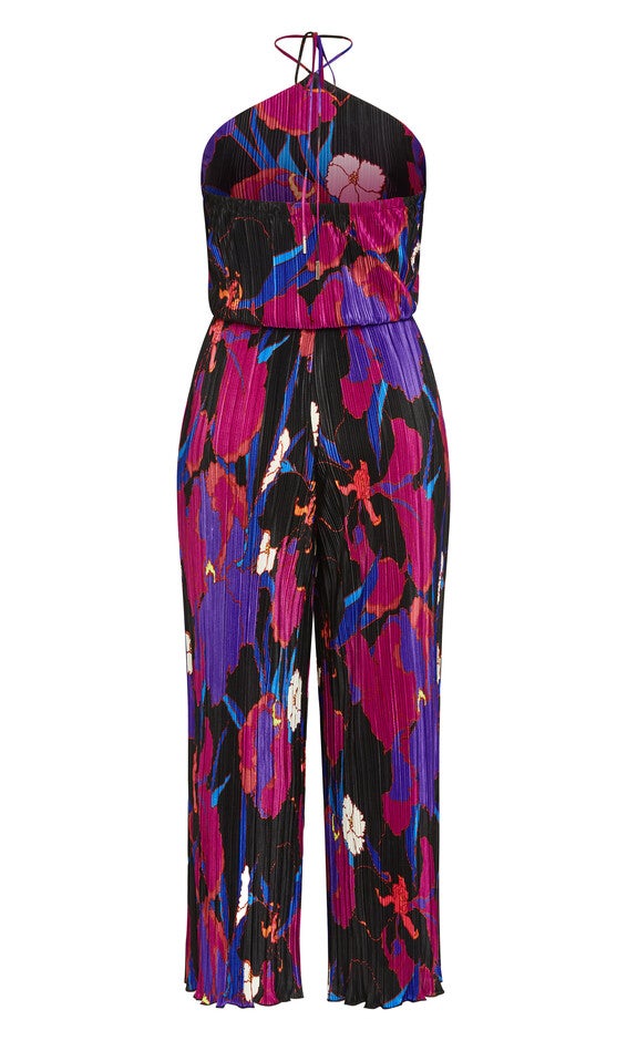 Kira Print Jumpsuit - magenta, WILD FLOWER, alternate image number 4