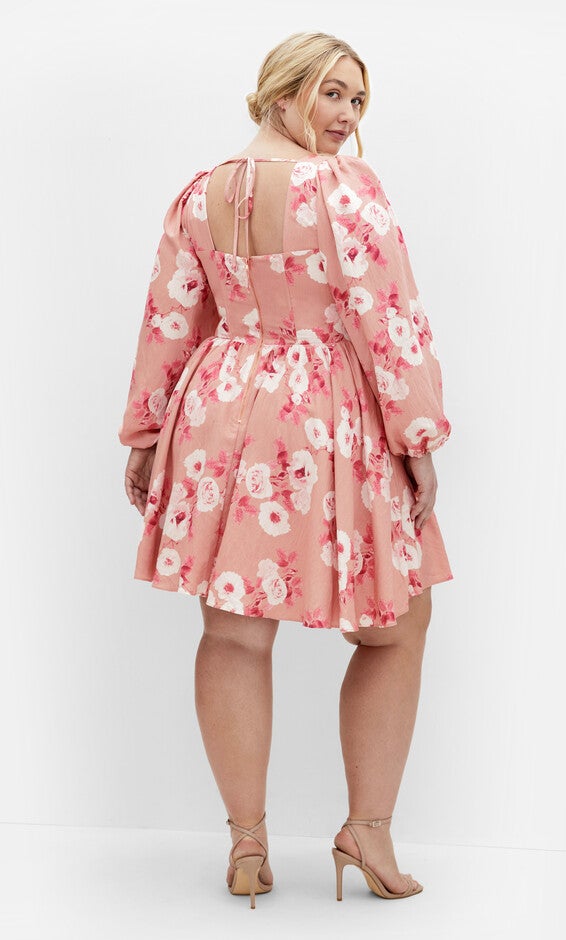Cordelia Print Dress - vintage rose, PINK, alternate image number null