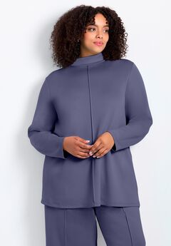 Seamed Mock Neck Tunic