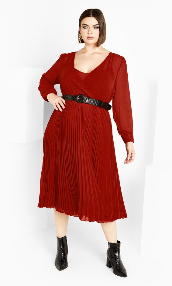 Precious Pleat Dress - sienna, SIENNA, alternate image number null