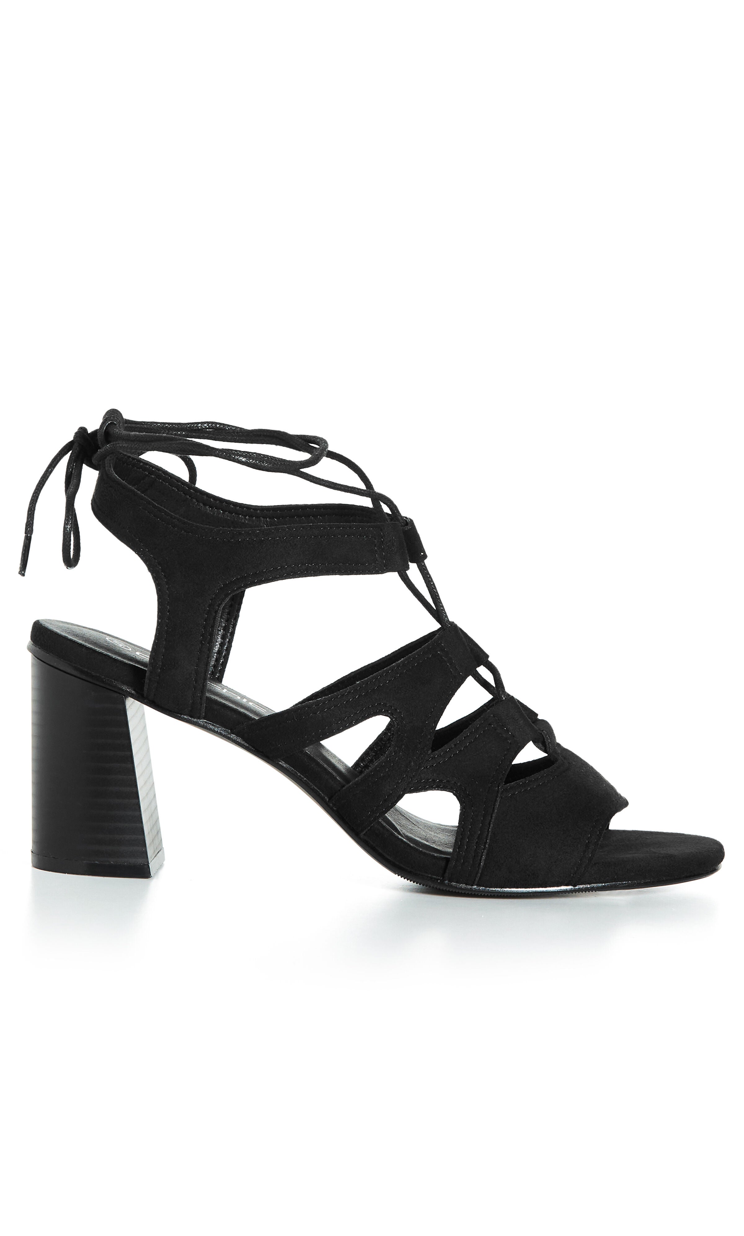 WIDE FIT Strap Lacey Heel - black, BLACK, alternate image number 2