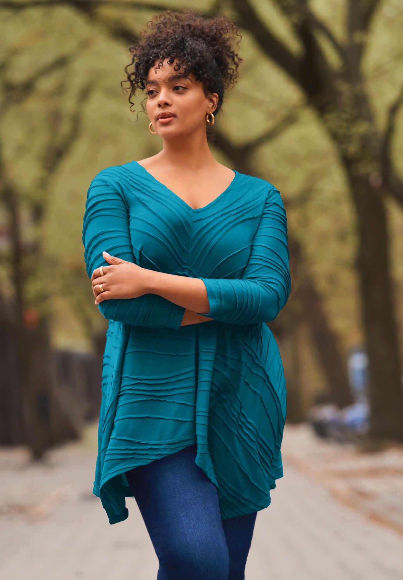 Finley Textured Top, TEAL, hi-res image number 0