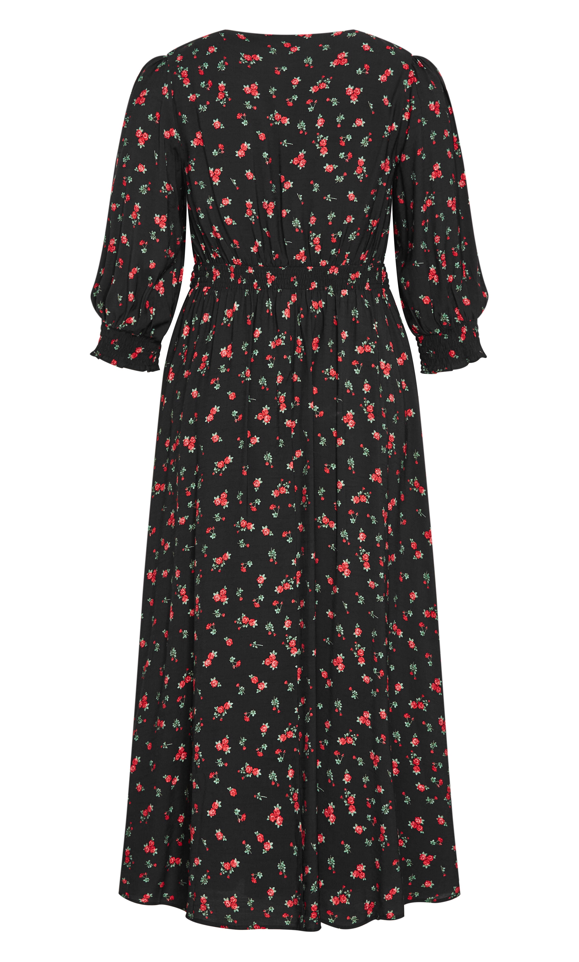 Jolene Print Maxi Dress - black, RED, alternate image number 4