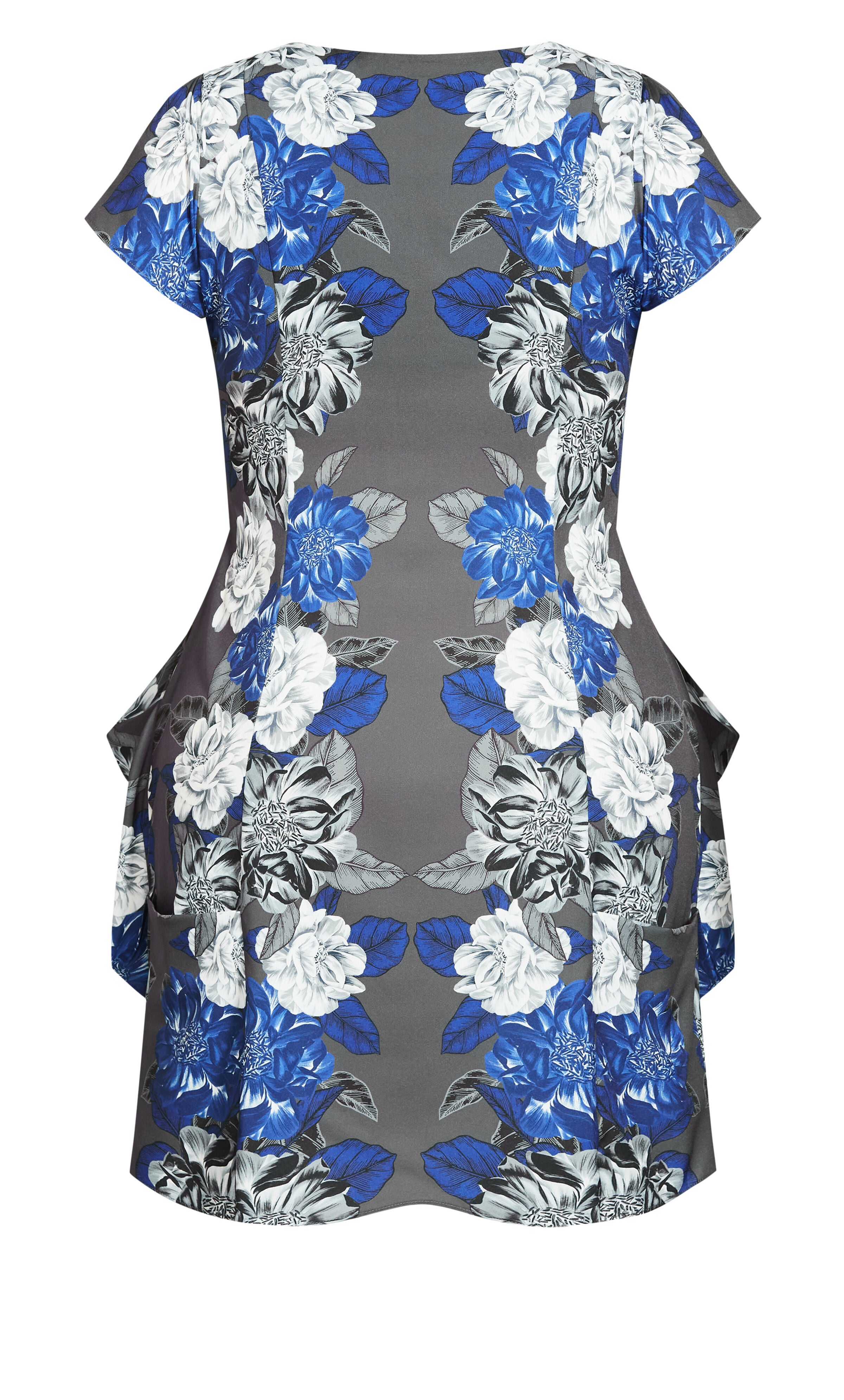 Epic Floral Tunic - slate, GRAY, alternate image number 6